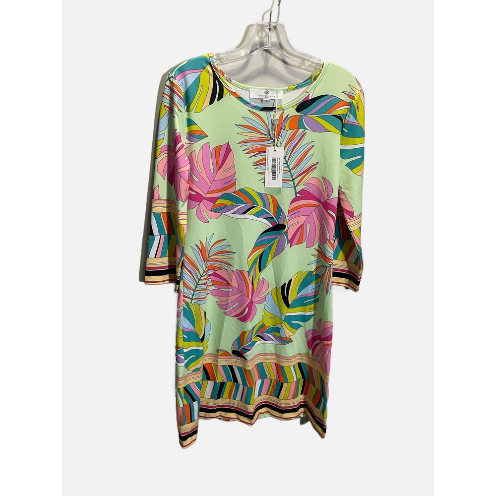 Jean-Pierre Klifa Daphne Dress Womens Small Green Tropical UPF 50+ Resort Shift